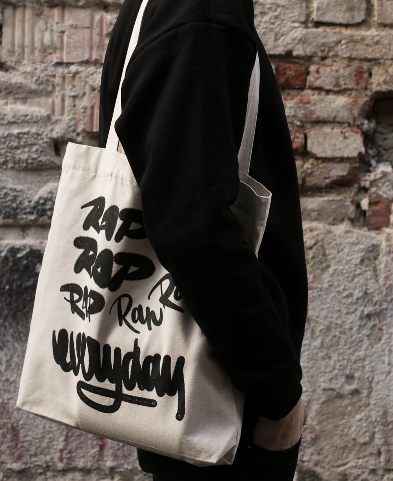 “Rap everyday” tote bag